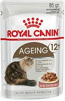 AGEING +12: Корм консервированный полнорационный для стареющих кошек 12 лет и старше (куски в соусе)