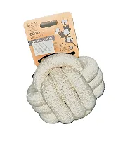 Игрушка для собак Coto мяч, белый 15 см