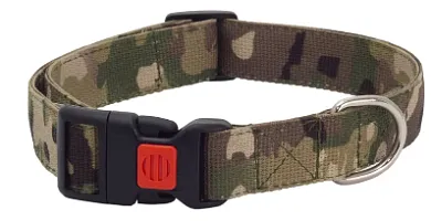 Ошейник капроновый "Камуфляж" с пластмассовым  фастом и блокировкой 