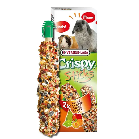 Crispy Sticks дополнительный корм, палочки-лакомства для кроликов и морских свинок с фруктами 110 гр