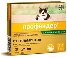 Профендер для кошек 0,5-2,5 кг, 1 пип 0,35 мл